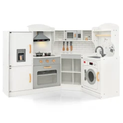 GoPlus (Costway) Corner Wooden Pretend Play Kitchen