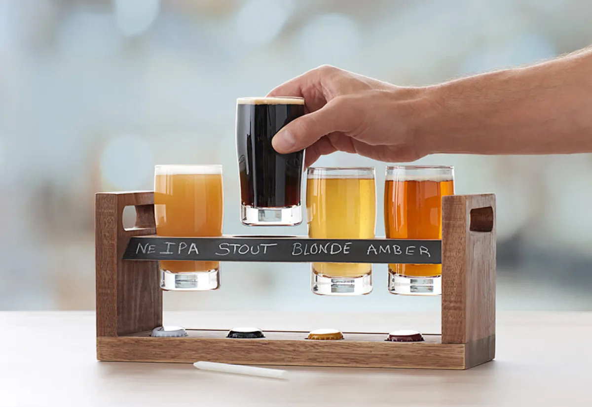 Sharper Image Craft Beer Flight Set