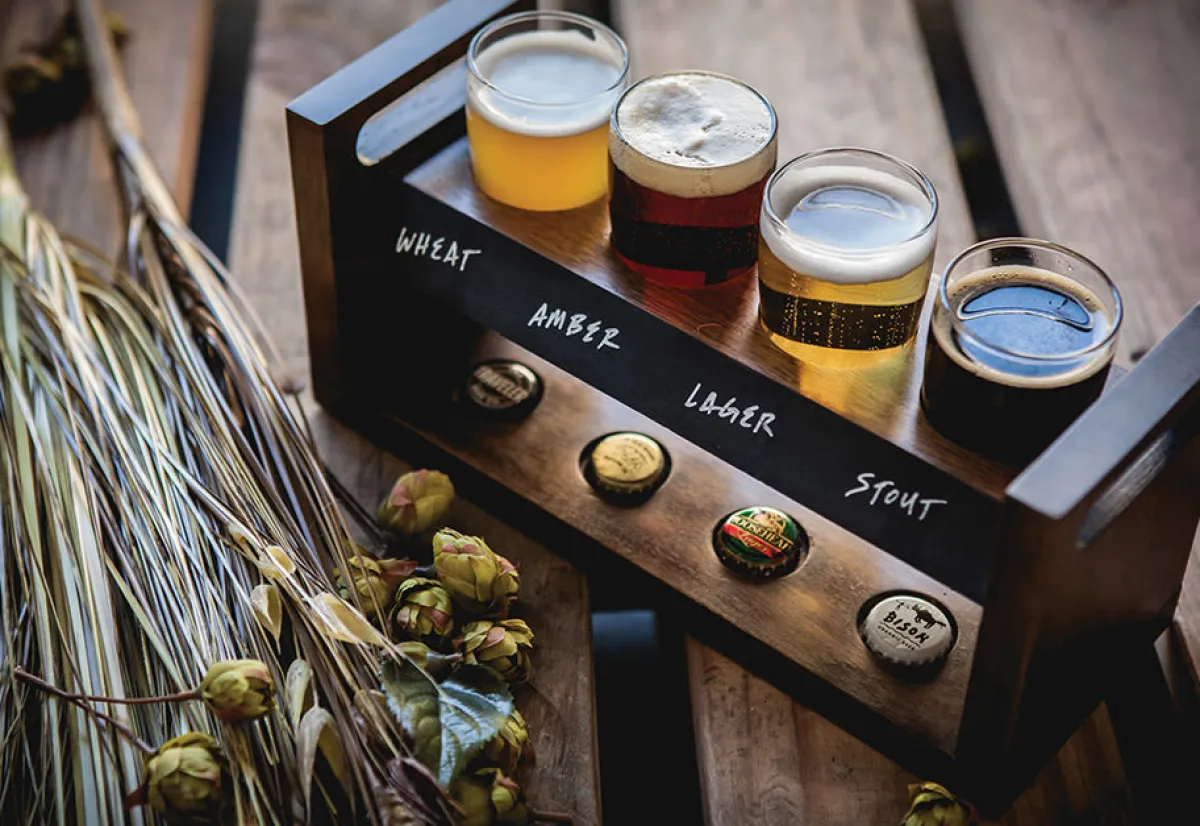 Sharper Image Craft Beer Flight Set
