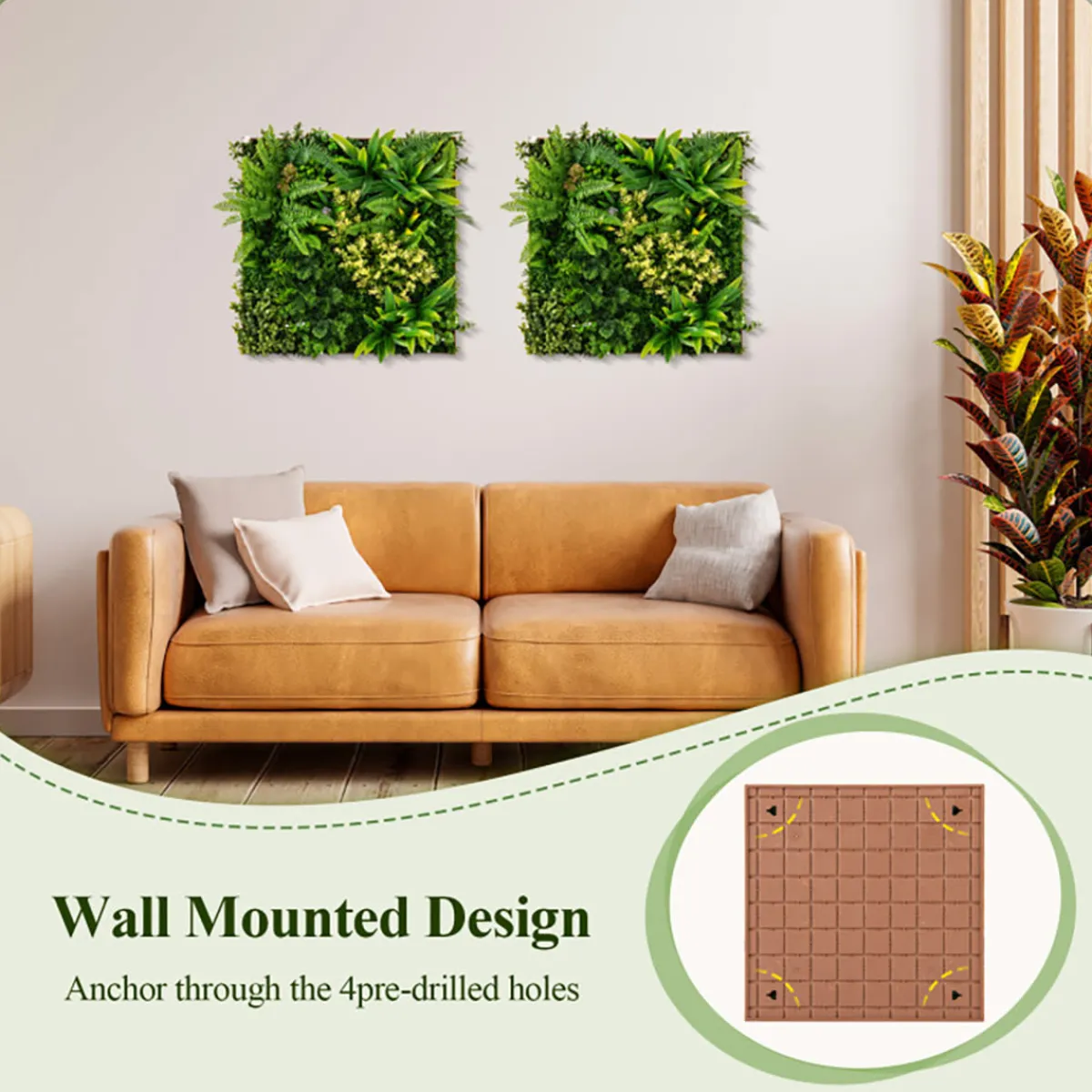 MI - Zhejiang Focus-On Import u0026 Export Co., LTD. 3D Hanging Greenery Hedge (Set of 2)