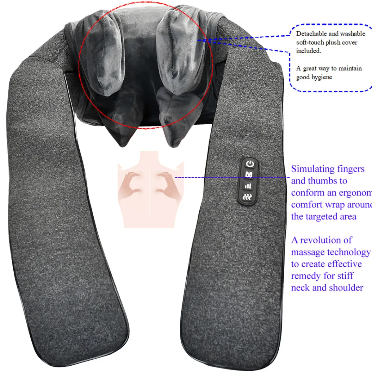 Sharper Image 5D Neck and Shoulder Massager with Heat