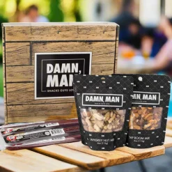 SeaBear Company Damn, Man Gourmet Beef Sticks and Nuts Box