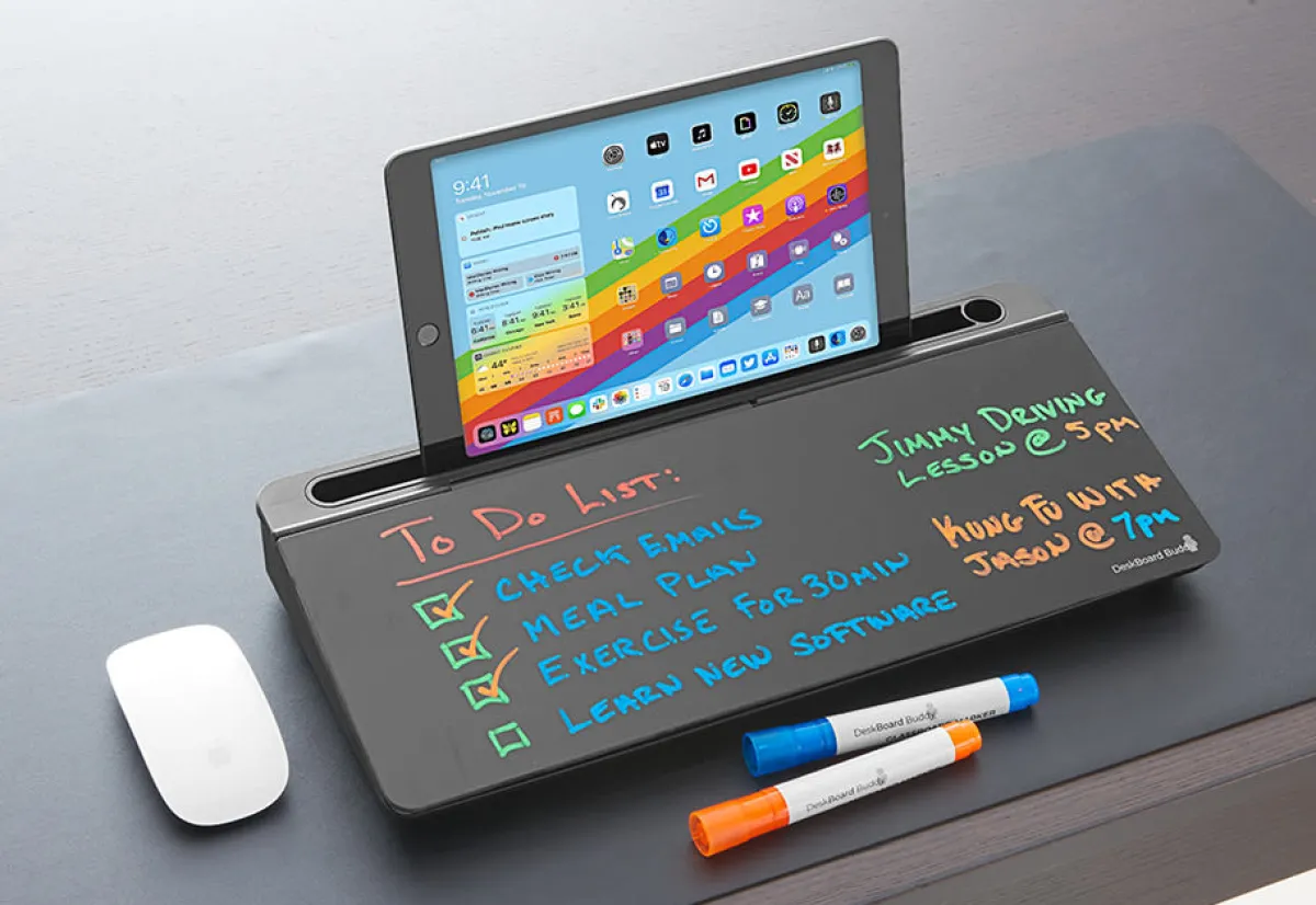 2655289 Ontario Inc. Desktop Glass Whiteboard and Organizer