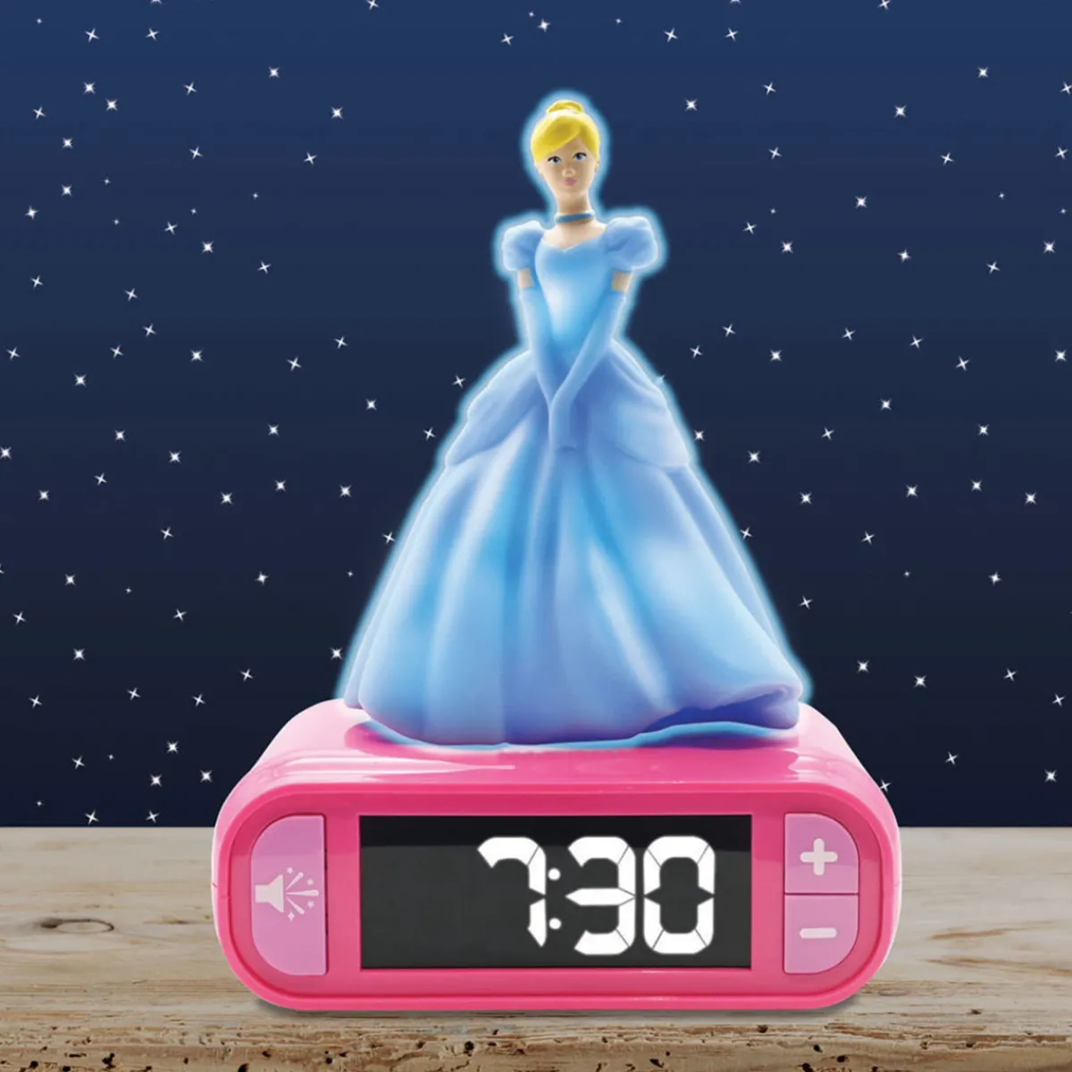 LEXIBOOK AMERICA INC Disney Cinderella Digital Alarm Clock with Nightlight