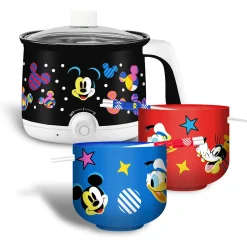 Uncanny Brands, LLC Disney Mickey Mouse Hot Pot with Ramen Bowls