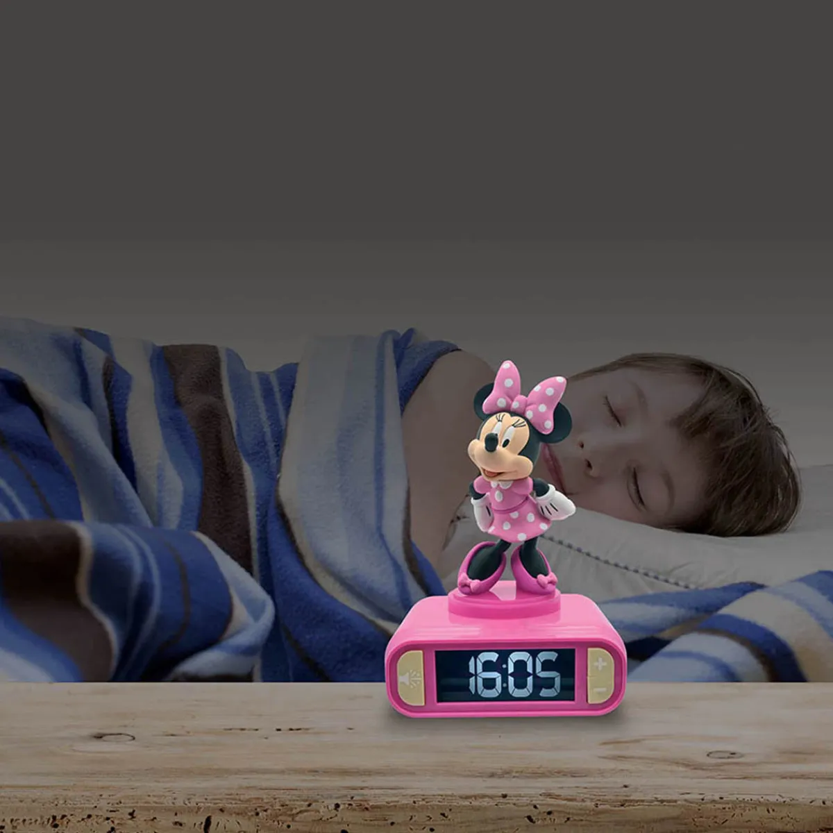 LEXIBOOK AMERICA INC Disney Minnie Mouse Digital Alarm Clock with Nightlight