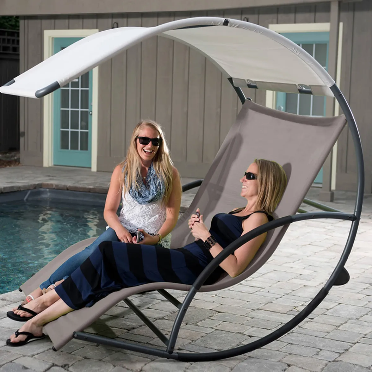 Vivere Ltd. Double Chaise Rocker Lounger