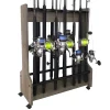 ReelSonar Inc Double Sided Rolling 16 Fishing Rod Rack