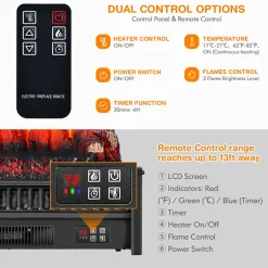 GoPlus (Costway) Electric Fireplace Log Set Heater
