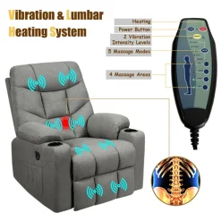 daylight24 Electric Power Lift Heated Massage Chair Recliner