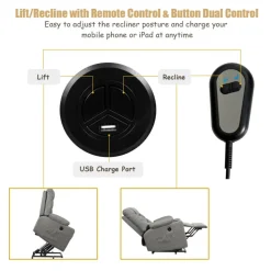 daylight24 Electric Power Lift Heated Massage Chair Recliner
