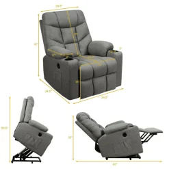 daylight24 Electric Power Lift Heated Massage Chair Recliner