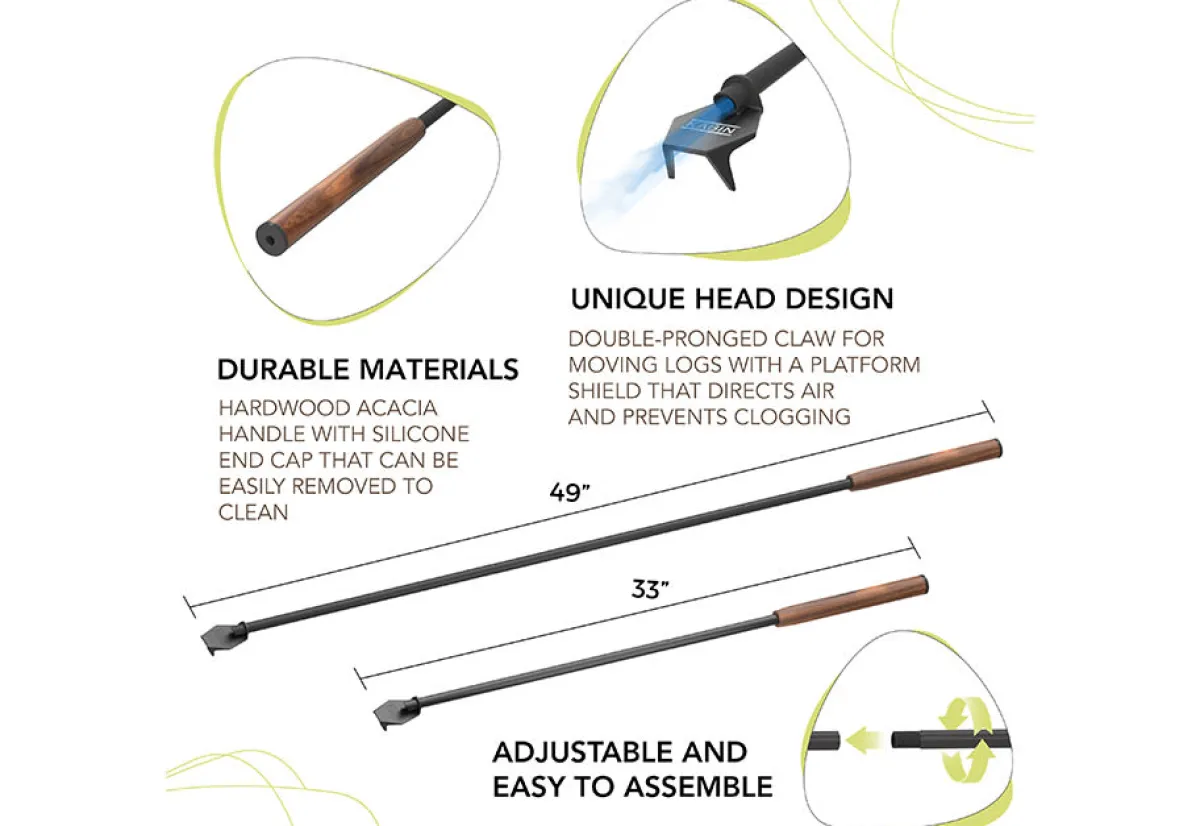 Masontops Inc Extendable Fire Poker and Blower