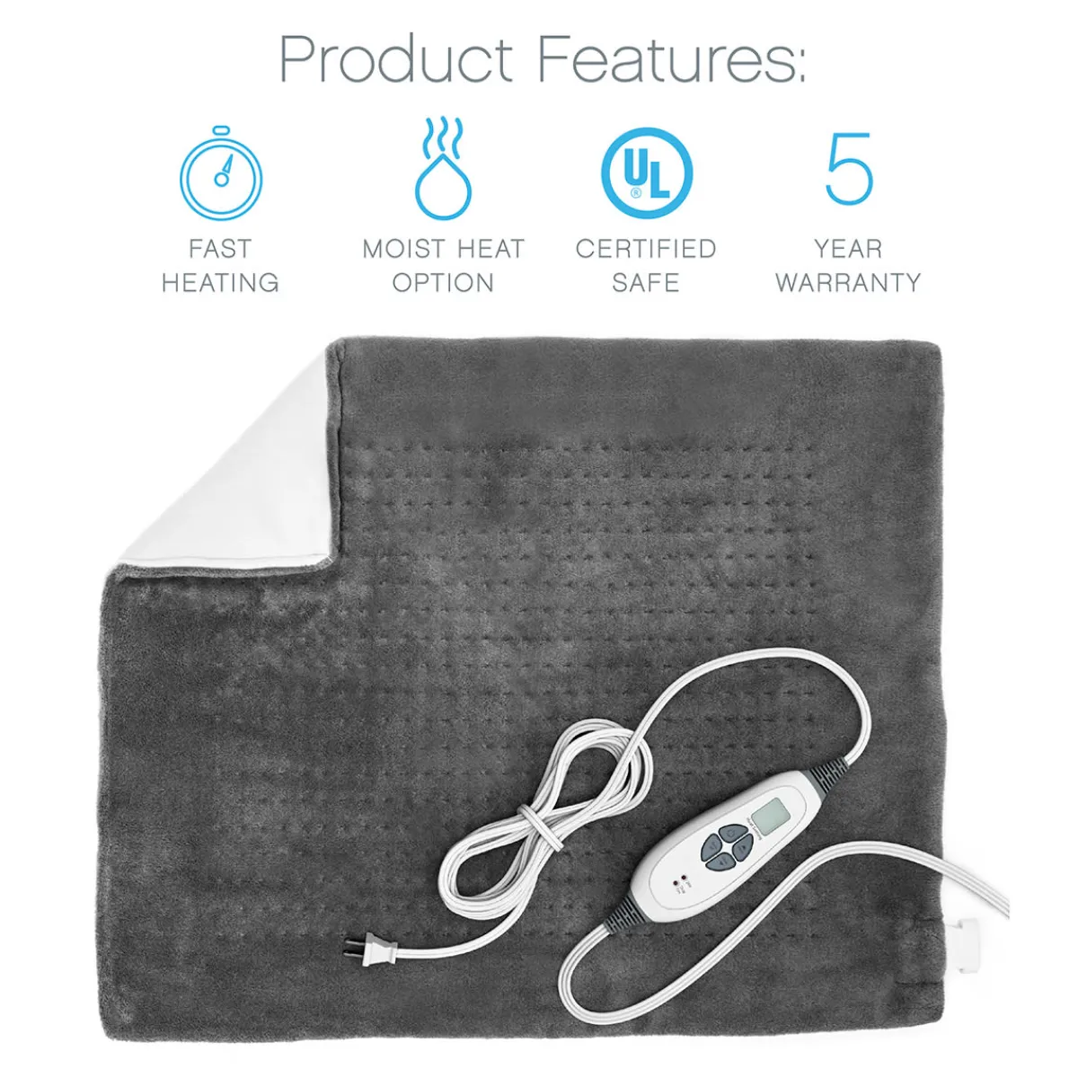 Sharper Image Extra-Wide Heating Pad