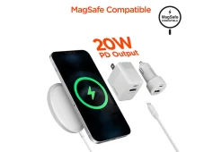 Sharper Image Fast Charge Dual Output Wall and Car Charger Set