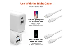 Sharper Image Fast Charge Dual Output Wall and Car Charger Set