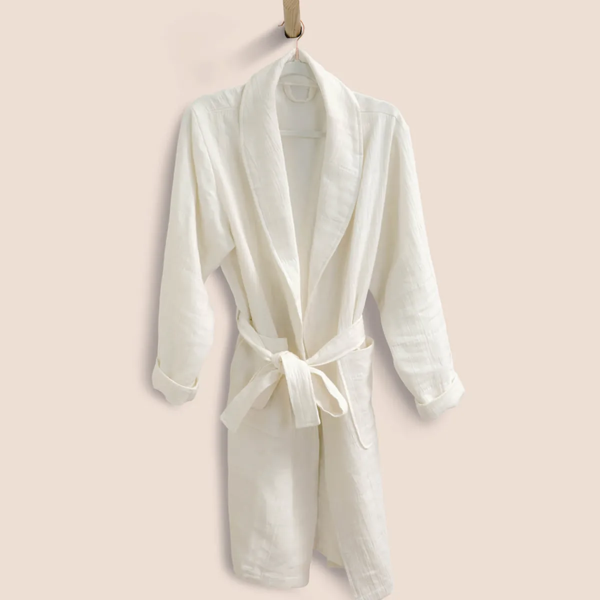 Sharper Image Featherweight Linen Blend Robe