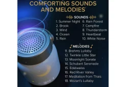 Sharper Image Firefly Sound Machine with Alarm Clock and Bluetooth Speaker