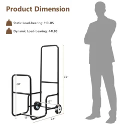 Shinerich International Inc Firewood Log Cart Carrier