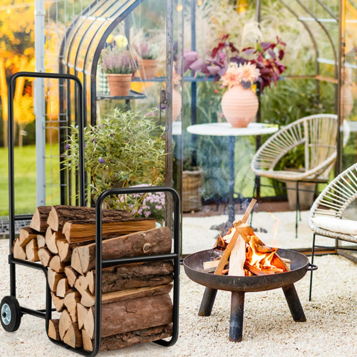 Shinerich International Inc Firewood Log Cart Carrier