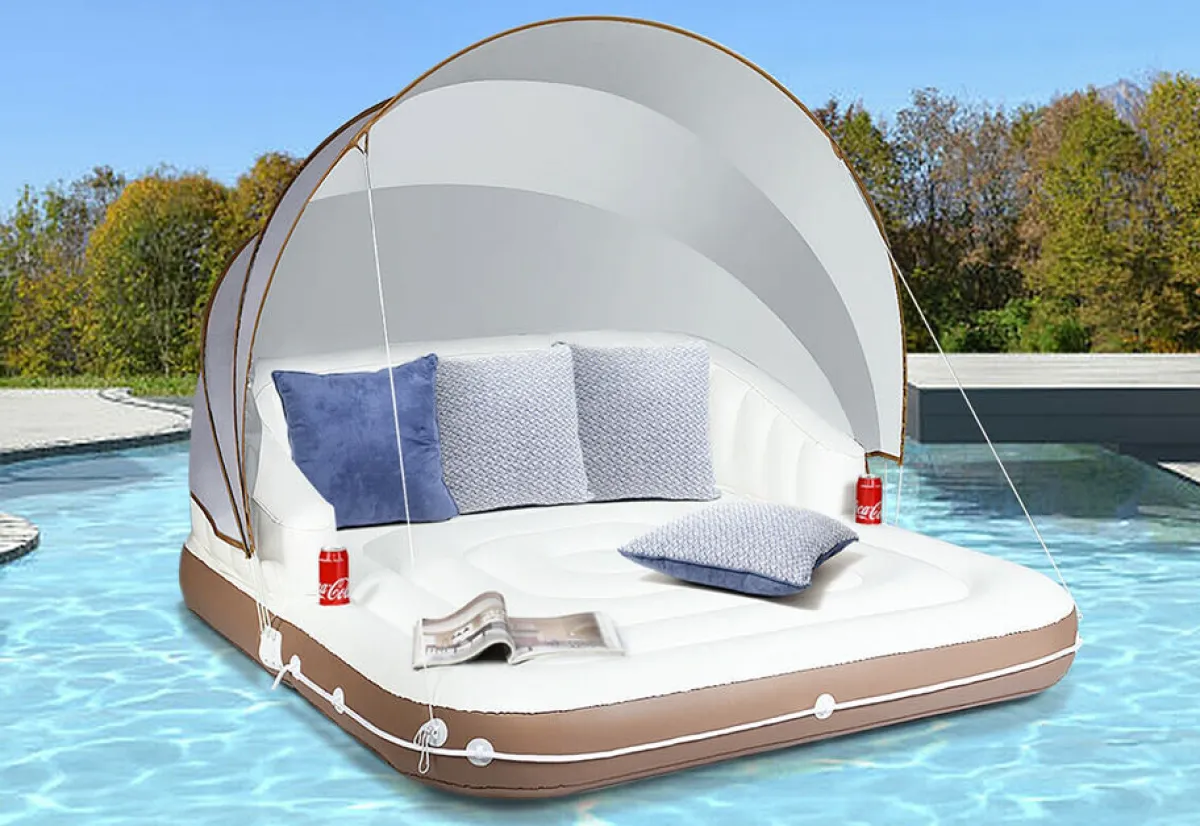 GoPlus (Costway) Floating Pool Lounge with Canopy