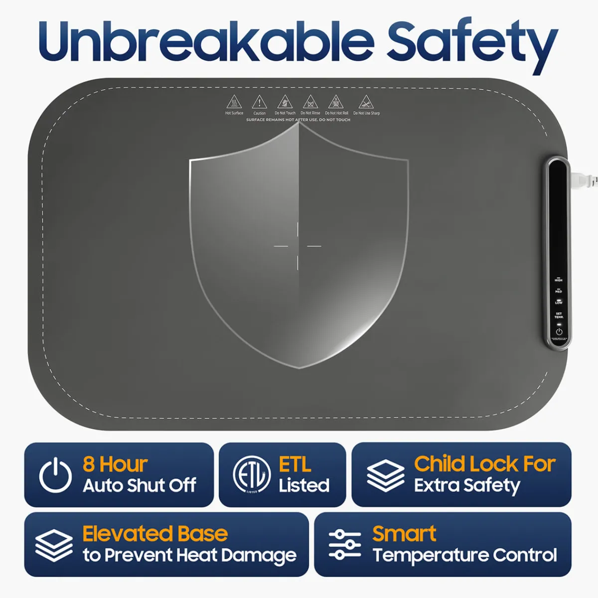 Sharper Image Foldable Food Warming Mat