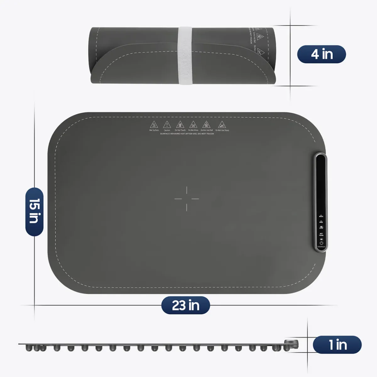 Sharper Image Foldable Food Warming Mat