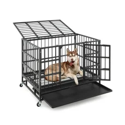 GoPlus (Costway) Foldable Heavy-Duty Metal Dog Cage
