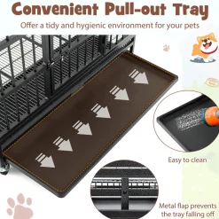 GoPlus (Costway) Foldable Heavy-Duty Metal Dog Cage