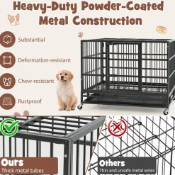 GoPlus (Costway) Foldable Heavy-Duty Metal Dog Cage