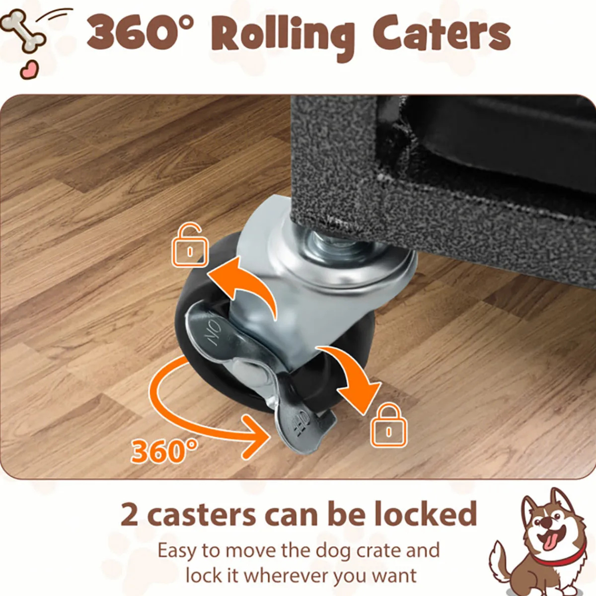 GoPlus (Costway) Foldable Heavy-Duty Metal Dog Cage