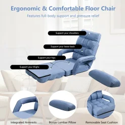 Sharper Image Folding Floor Chair Sofa Bed