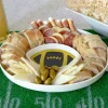 Tzumi Electronics LLC. Football Olive Oil and Vinegar Dipping Platter