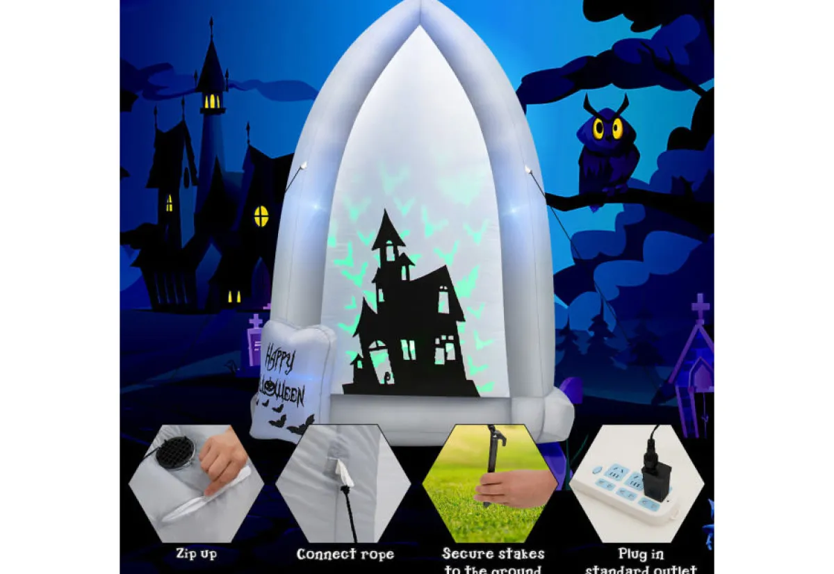 GoPlus (Costway) 7-Ft. Inflatable Halloween Tombstone