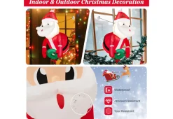 GoPlus (Costway) 3-Ft. Inflatable Santa Claus with Suction Cups