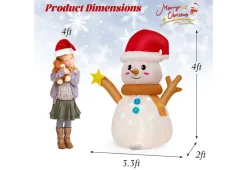 GoPlus (Costway) 4-Ft. Inflatable Snowman with Rotating LED Lights