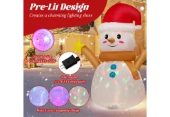 GoPlus (Costway) 4-Ft. Inflatable Snowman with Rotating LED Lights