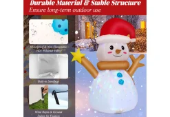 GoPlus (Costway) 4-Ft. Inflatable Snowman with Rotating LED Lights