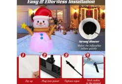 GoPlus (Costway) 4-Ft. Inflatable Snowman with Rotating LED Lights