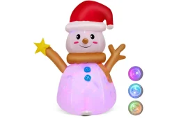 GoPlus (Costway) 4-Ft. Inflatable Snowman with Rotating LED Lights