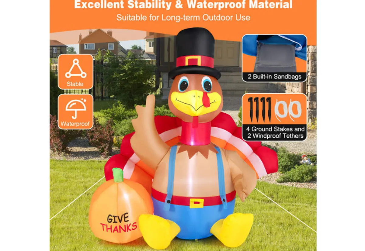 Mindscope Products Inc. 6-Ft. Inflatable Turkey