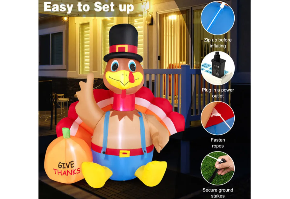 Mindscope Products Inc. 6-Ft. Inflatable Turkey