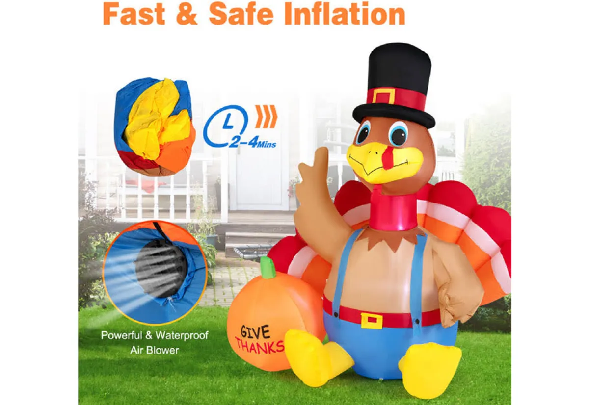 Mindscope Products Inc. 6-Ft. Inflatable Turkey