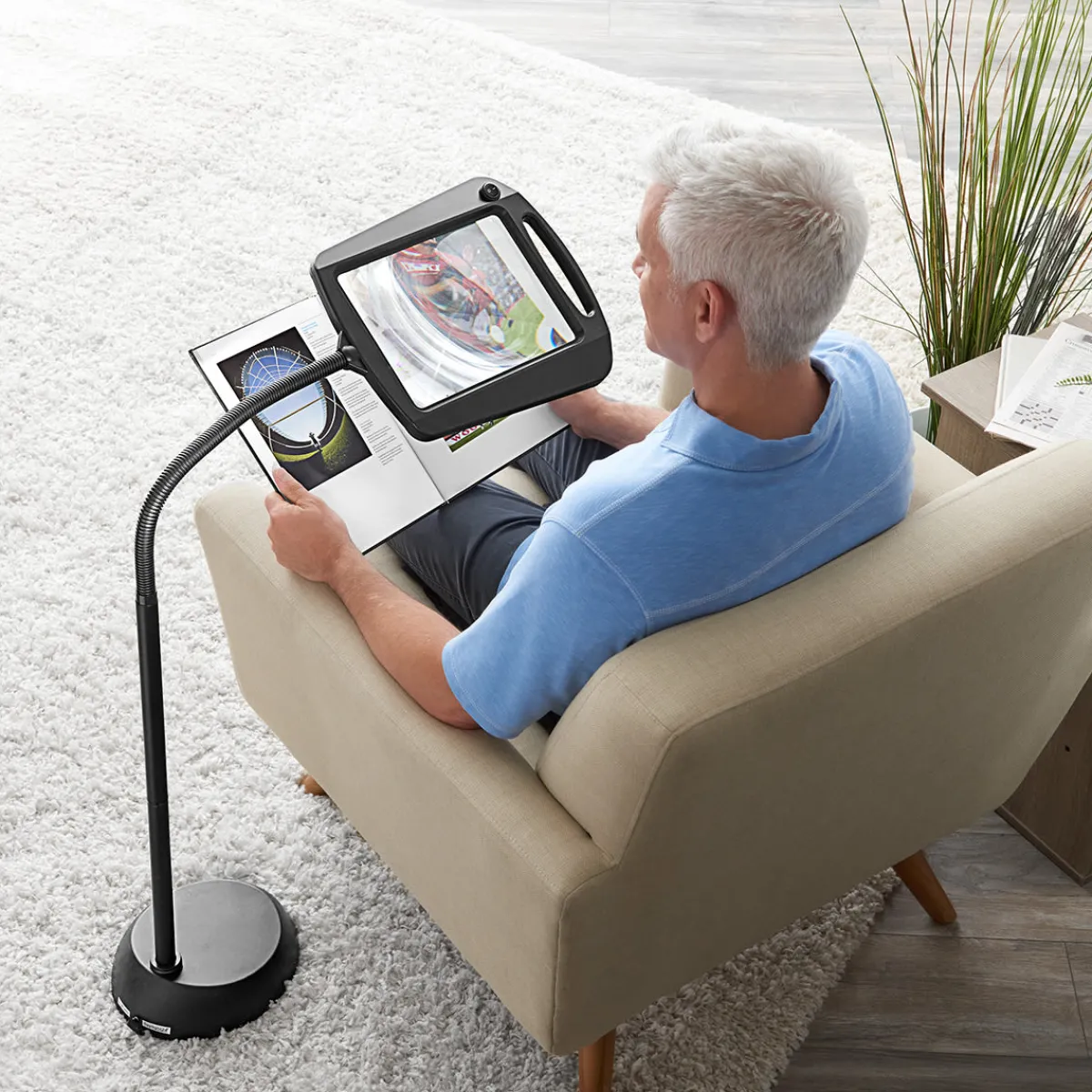 Magnipros Inc. Full-Page Floor Magnifying Lamp