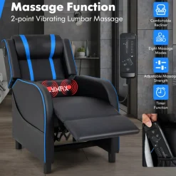 Sentry Industries, Inc. Gaming Massage Recliner Chair with tooth Speakers
