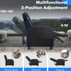 Sentry Industries, Inc. Gaming Massage Recliner Chair with tooth Speakers