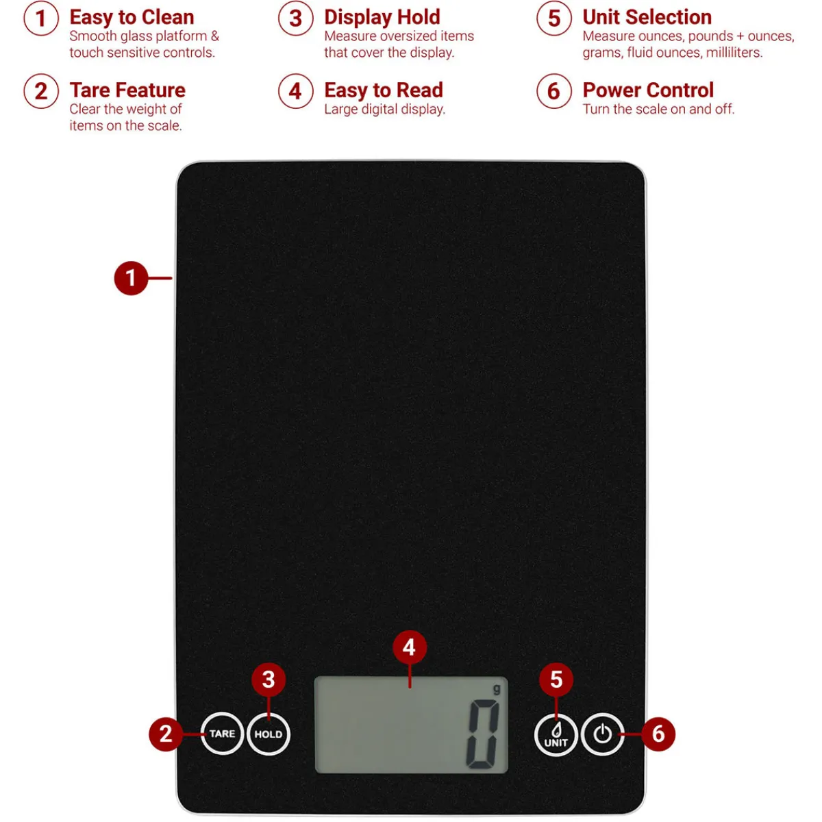 Escali Corp dba Kitchen Supply Glass Digital Food Scale