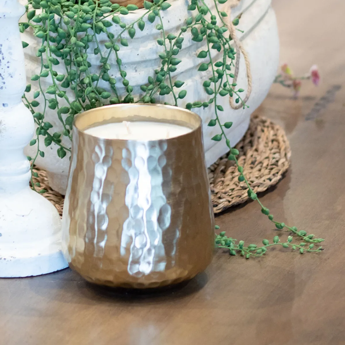 Unplug Soy Candles LLC Gold Hammered Soy Candle