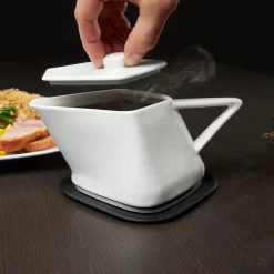 DAJ Distribution Inc. dba Onyx Distribution Gravy Boat with Warming Base