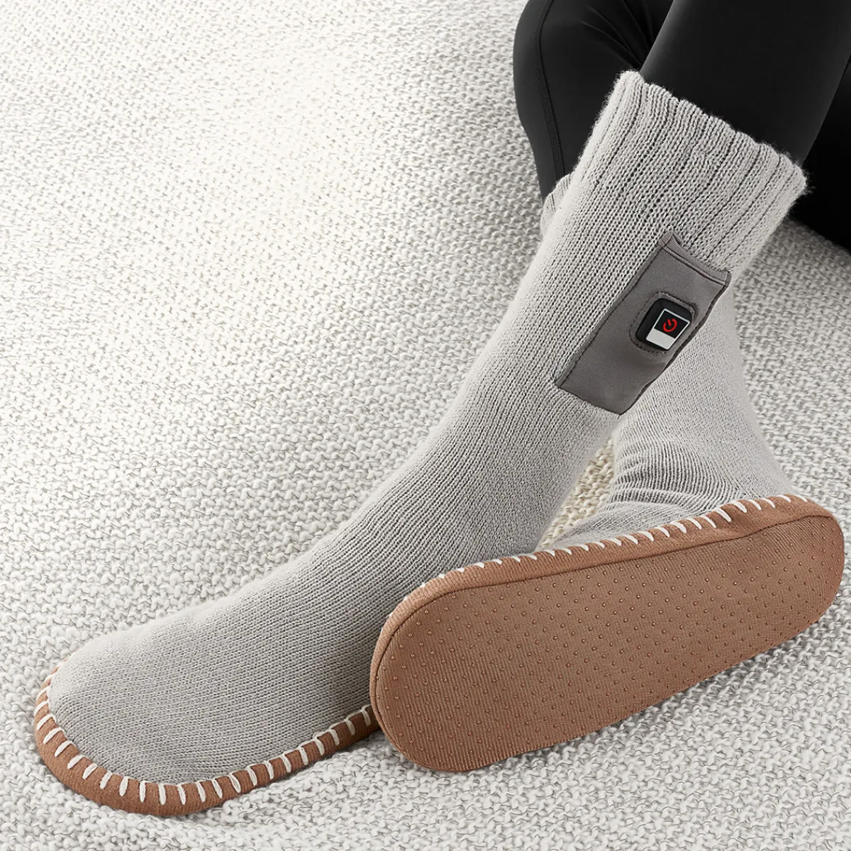 Sharper Image Heated Slipper Socks by